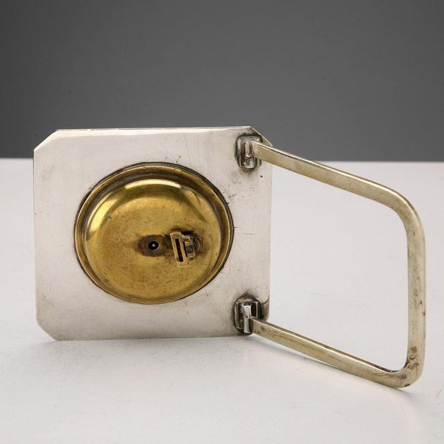 Vintage Table Clock in Sterling Silver from Tiffany & Co., 1940s For Sale - Image 6 of 9