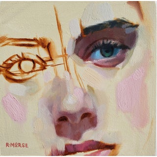 Process by Ryan Morse | Oil on panel Portrait of a face with abstract features and colors. For Sale