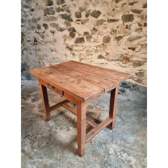 Antique French Cherrywood Worktable or Writing Desk, 19th Century For Sale - Image 5 of 15