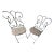 Vintage Pair of Vintage Wrought Iron Garden Chairs With Woven Rattan Seats For Sale