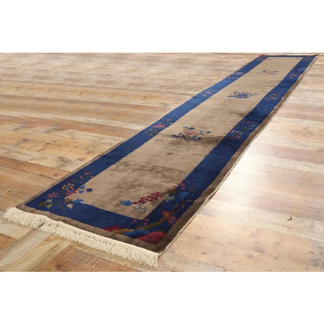 Textile Antique Chinese Peking Rug Runner - 02'07 X 14'04 For Sale - Image 7 of 8