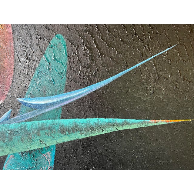 Large 1980's Lee Reynols Bird of Paradise Flowers Oil on Canvas Painting, Framed/ Sold For Sale In Miami - Image 6 of 13