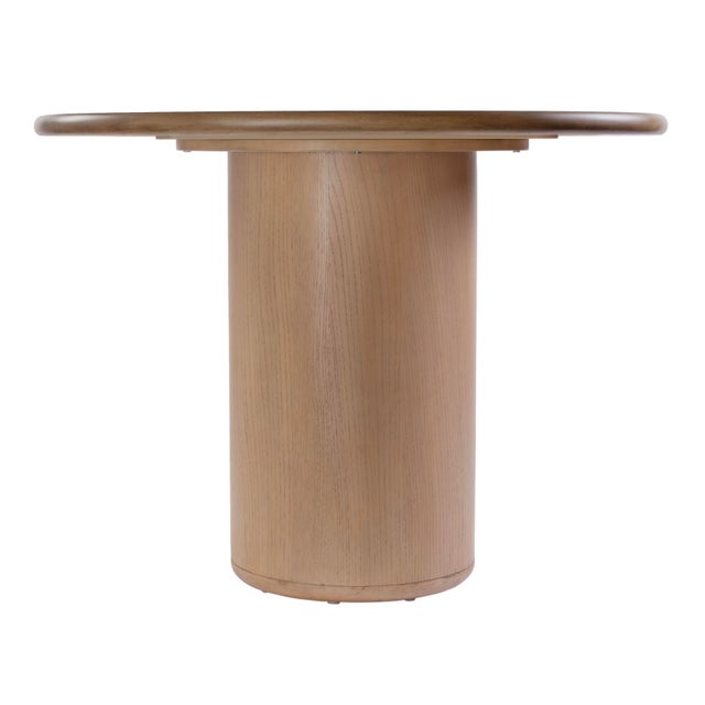 2020s Kersten 84 in. W Oval Wood Double Pedestal Base Dining Table, Light Driftwood For Sale - Image 5 of 7