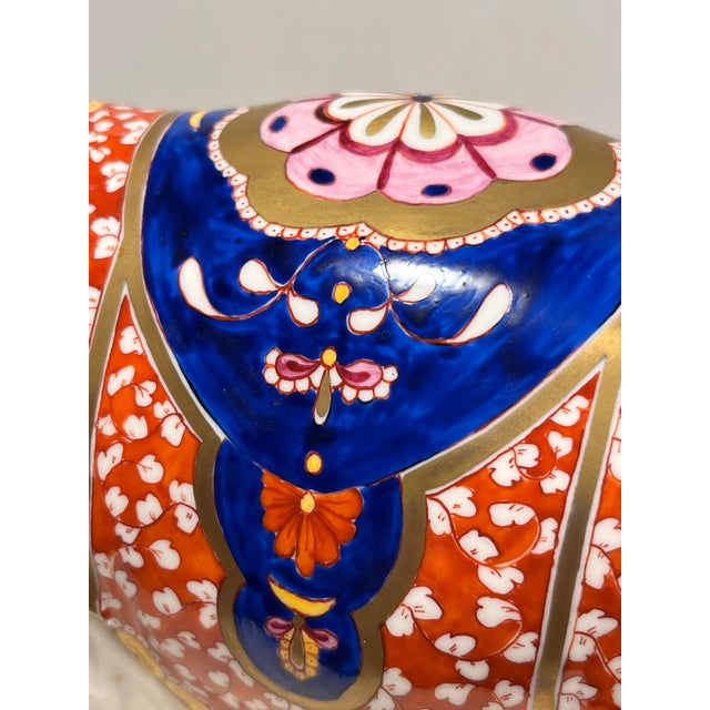 Vintage Rudolf Kammer Volkstedt Germany Hand Painted Elephant Porcelain Figurine For Sale - Image 4 of 11