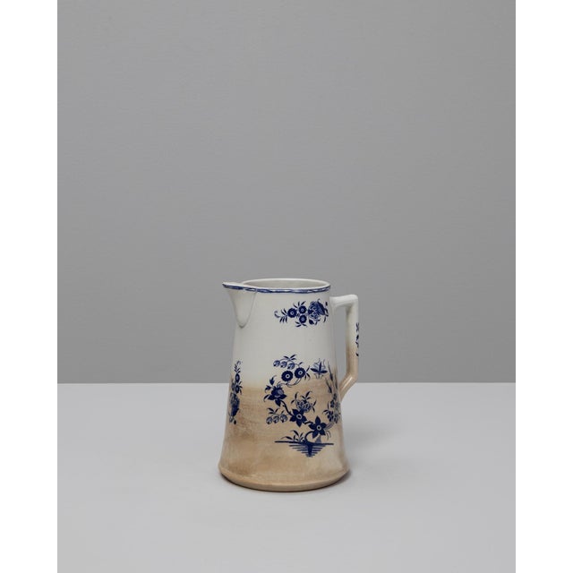1900s Belgian Blue Chinoiserie Ceramic Pitcher For Sale - Image 18 of 18