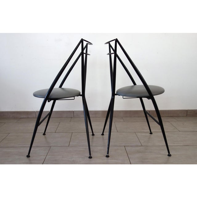 Contemporary Cinderella Folding Chairs by Yamakato, 1980s, Set of 2 For Sale - Image 3 of 12