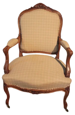 Set of 19th Century Louis XV Walnut Armchairs