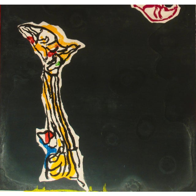 Abstract Terence La Noue Untitled #1 Very Large Mixed Media 1992 Reproduction Print For Sale - Image 3 of 7