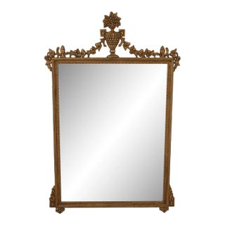 Friedman Brothers Gold Gilt Beveled Glass Mirror For Sale