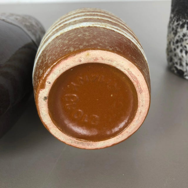 Vintage Multicolor Fat Lava Pottery Vases by Scheurich, Germany, Set of 4 For Sale - Image 18 of 18