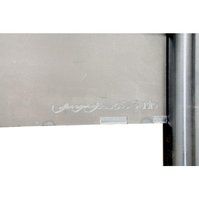 Metal Gregor Jenkin Studio Long Steel Dining Table For Sale - Image 7 of 7