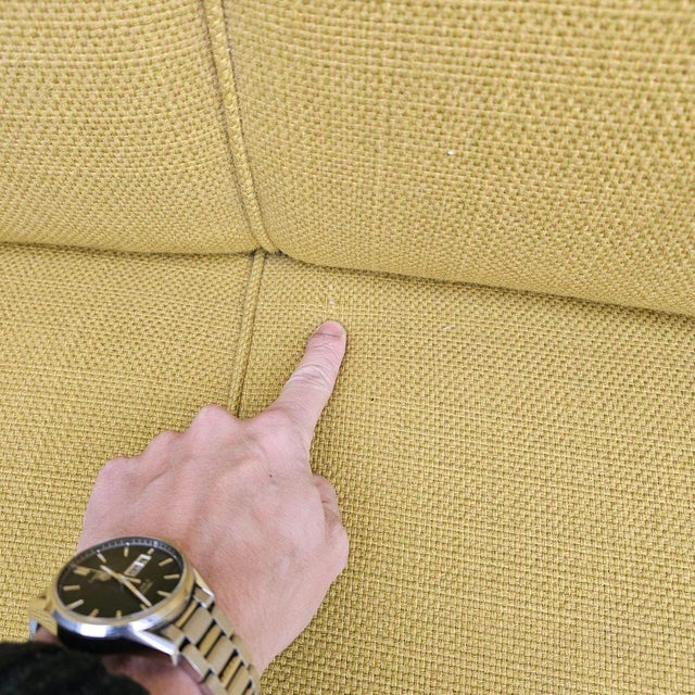 Textile Classic 2-Seater Sofa attributed to Theo Ruth For Sale - Image 7 of 9