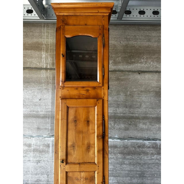 Wood Antique Early 19th Century French Cherrywood Grandfather Clock Case For Sale - Image 7 of 18