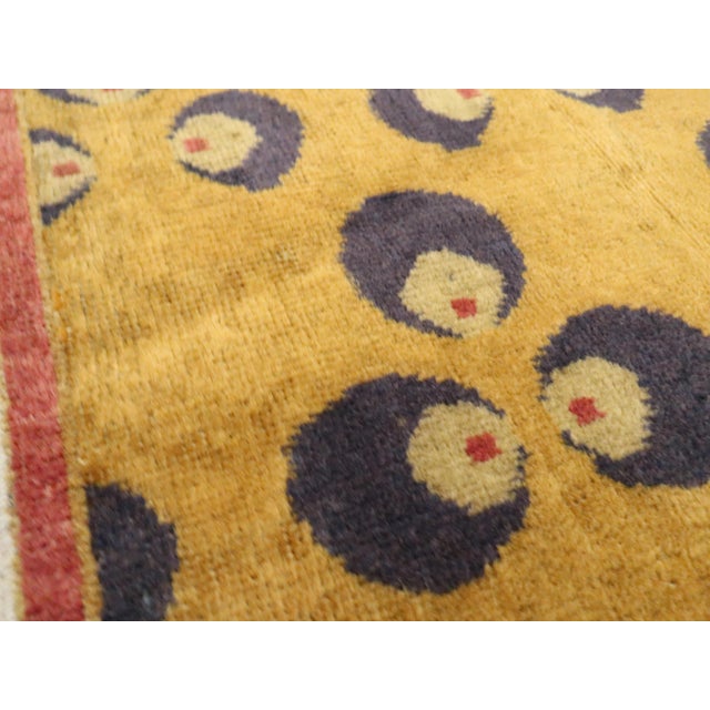 Art Deco Galerie Shabab Collection Mid-20th Century Turkish Art Deco Throw Rug For Sale - Image 3 of 7