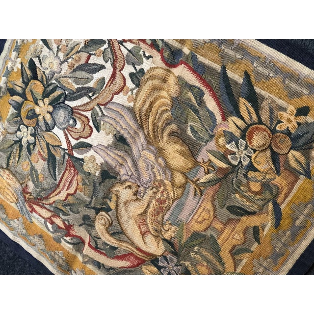 18th Century Small Fruit and Floral Green Yellow Red Tapestry, 1780s For Sale - Image 12 of 14