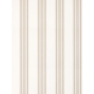 Sample - The House of Scalamandré Nolan Stripe Wallpaper, Dune For Sale