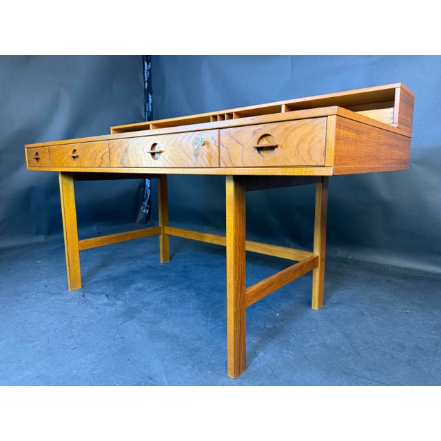 Peter Løvig Nielsen Danish Modern Peter Løvig Nielsen Flip-Top Teak Desk For Sale - Image 4 of 12