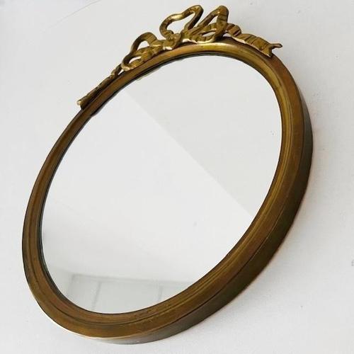 Mid-Century Modern Vintage Baroque Round Brass Knitted Mirror, 1960s For Sale - Image 3 of 6
