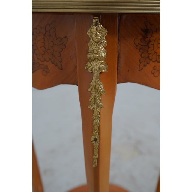 French Louis XV Style Round Marble Top Occasional Table For Sale - Image 9 of 12