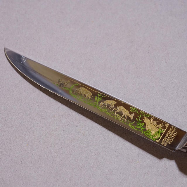 Vintage Stainless Steel and Horn Cutlery Set 'Othello' by Anton Wingen, 1950s For Sale - Image 4 of 8