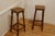 French Farmhouse High Kitchen Stools in Walnut, 1890, Set of 2 For Sale - Image 4 of 8