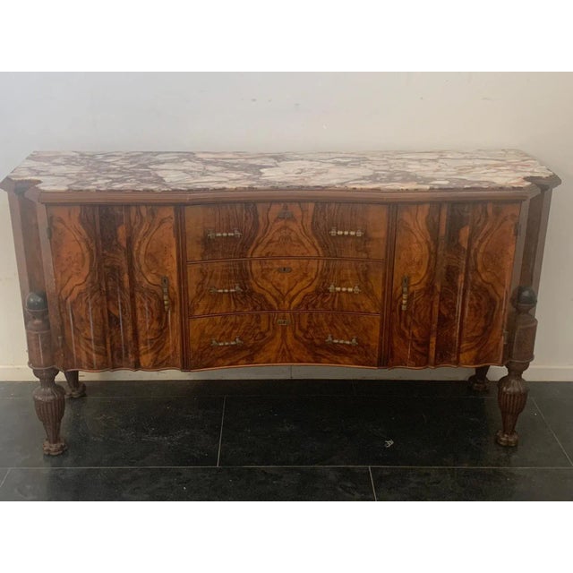 Art Deco Rosewood & Pietra Medicea Marble Sideboard, 1930s For Sale - Image 3 of 14