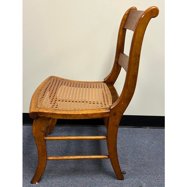 Brown American Classical Style Birds Eye Maple Dining Chairs - Set of 4 For Sale - Image 8 of 11