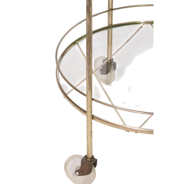 Mid Century Hollywood Regency Rolling Bar Serving Cart For Sale - Image 12 of 12