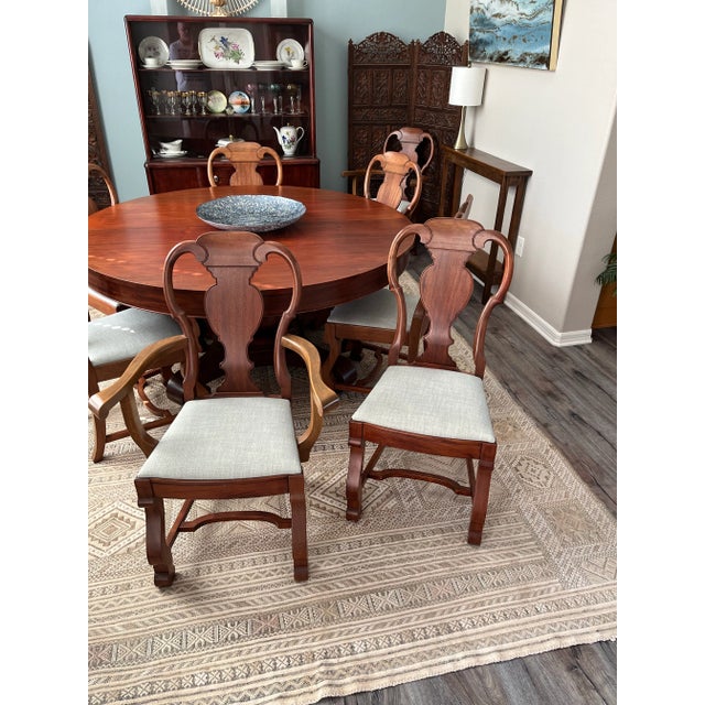 1900 - 1909 Cherry Dining Table and 8 Chairs From the Early 1900’s For Sale - Image 5 of 10