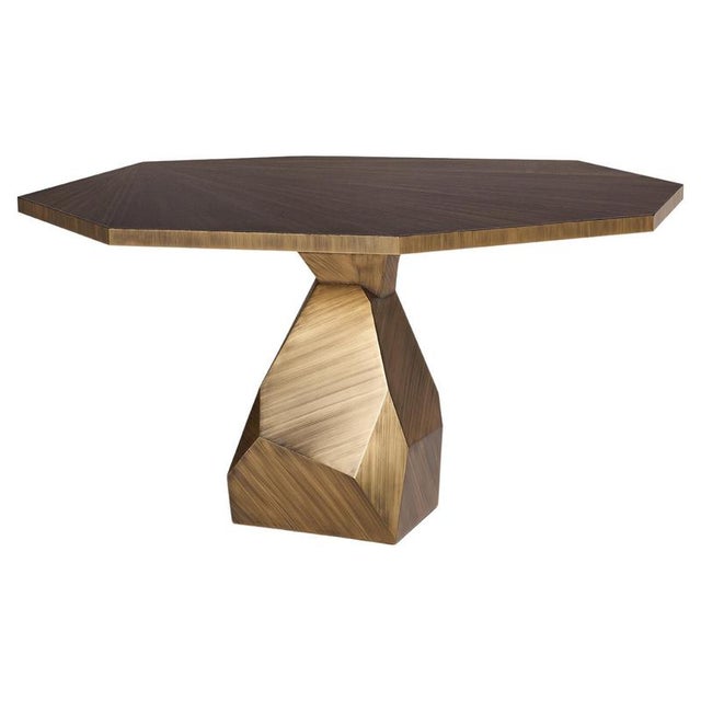 Rock 140 Brass Dining Table by Ginger & Jagger For Sale - Image 6 of 6