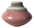 Vintage Pink Raku Fired Incised Ceramic Vessel, Signed (1993) For Sale