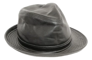 1980's New York Winner Lambskin Leather Fedora Hat