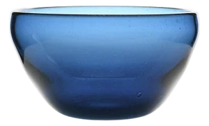 Blue Blown Glass Bowl by Claude Morin, Dieulefit, 1970s