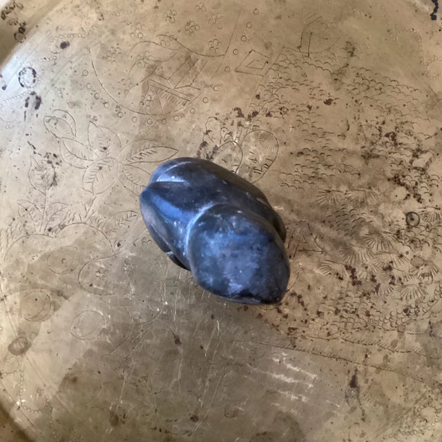 Black Vintage Hand Carved Soapstone Sculpture For Sale - Image 8 of 13