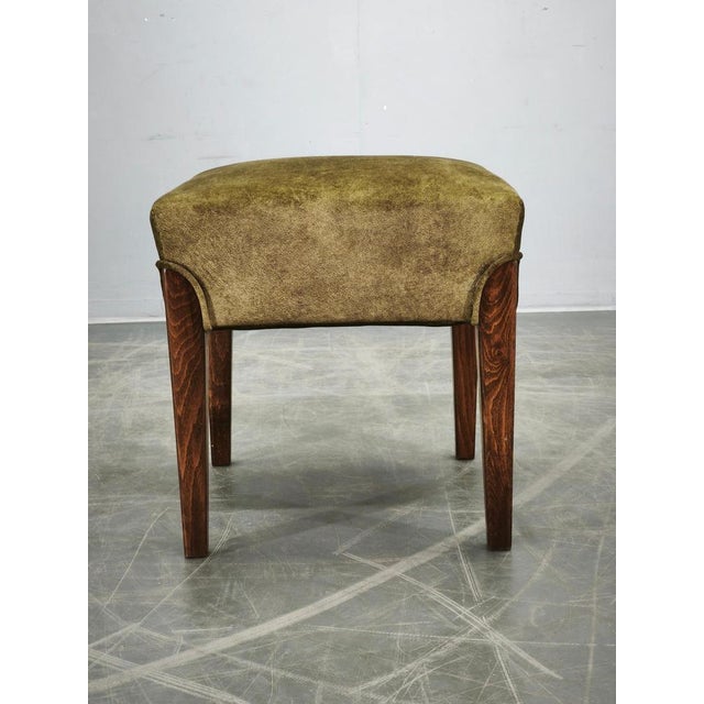 Art Deco Beech Stool, Former Czechoslovakia, 1930s For Sale - Image 9 of 10