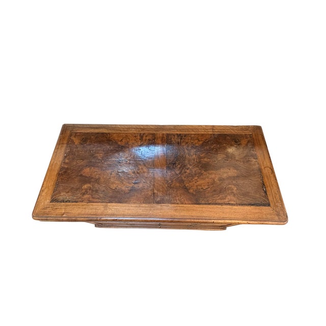 Wood Early 19th Century French Provincial Charles X Burled Walnut Commode. For Sale - Image 7 of 14
