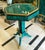 2010s French-Inspired Geometric Center Table – Green Marbled Finish, Gold Leaf Trim & Sculptural Gilded Details For Sale - Image 5 of 5