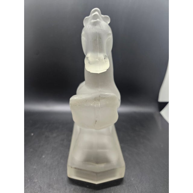 Art Deco Vintage Horse Satin Glass Sculpture Art Deco For Sale - Image 3 of 5