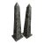 Wood Inlaid Obelisk, Pair For Sale