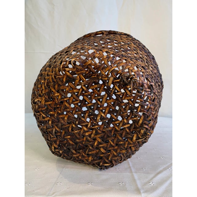 Antique Primitive Gathering Basket For Sale - Image 10 of 11