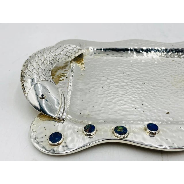 Metal 1980s Emilia Castillo Five Piece Fish Tea or Coffee Set Mexican Modern Silversmithing - Set of 5 For Sale - Image 7 of 18