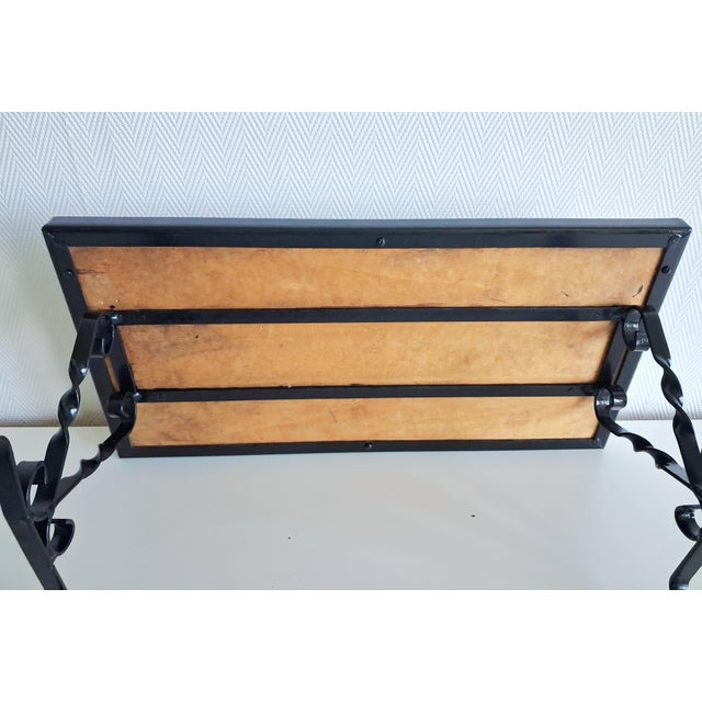 Dutch Delft Tile Magazine Rack, Vintage Wrought Iron & Ceramic Tile Table, 1950s For Sale - Image 6 of 11