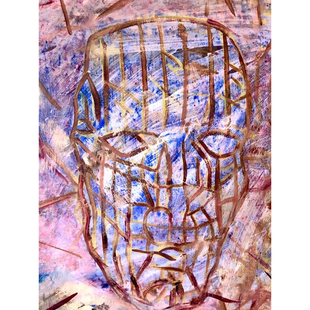 Joseph Nechvatal, Post Conceptual Digital Artist Oil Painting Screenprint Diptych Joseph Nechvatal, 1985 For Sale - Image 12 of 14