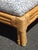 Large Vintage French Country Coastal Bamboo Rattan Ottoman Foot Stool For Sale - Image 12 of 17
