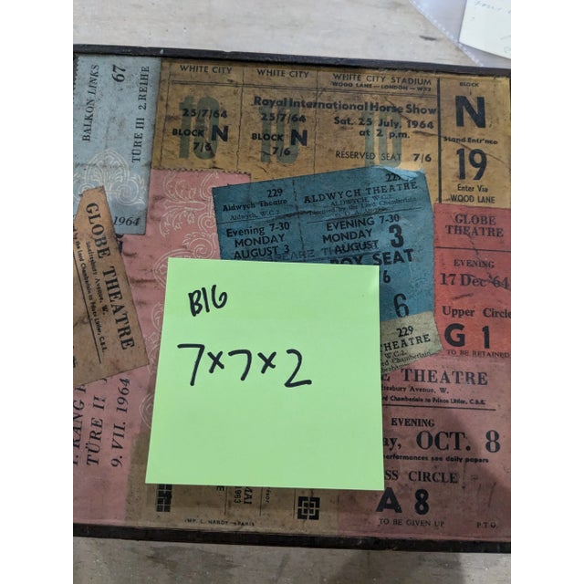 Trio of Vintage Franco Tacchi Italian Ticket Stubs Dresser Boxes For Sale In Atlanta - Image 6 of 6