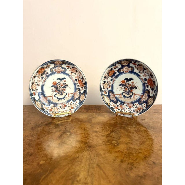 Ceramic Antique Japanese Imari Plates, 1850, Set of 2 For Sale - Image 7 of 7