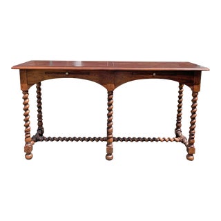 Henredon Barley Twist Console Serving Table For Sale