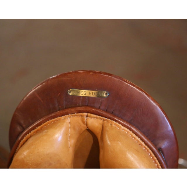 Vintage Stubben Siegfried Swiss Brown Leather Horse Saddle For Sale - Image 9 of 11