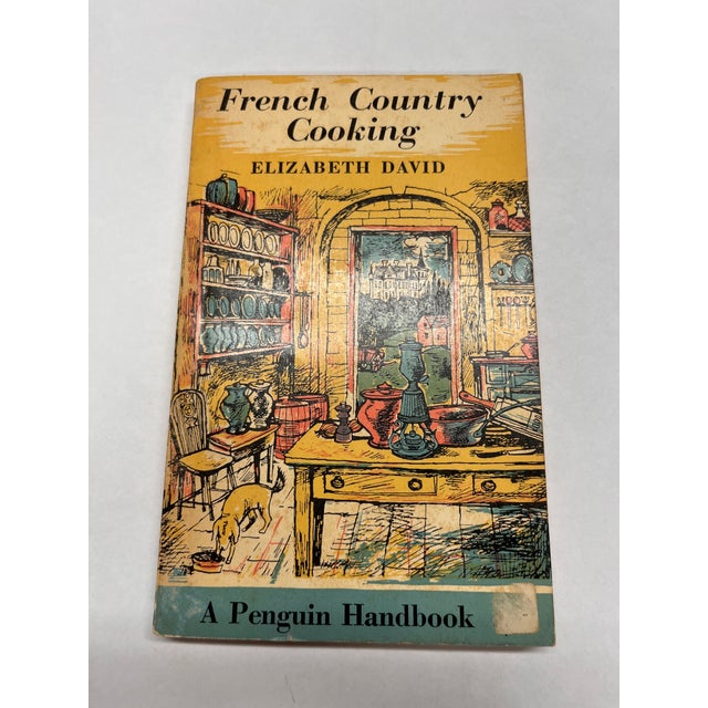 Set of four (three are mid-century) cookbooks: French Country Cooking by Elizabeth David, Penguin Book, 1959, softcover....