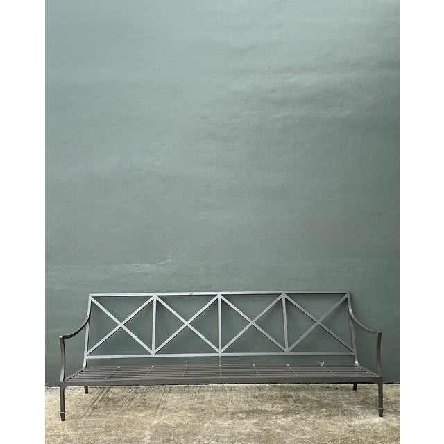Vintage McKinnon and Harris “Beaufort” Cast Aluminum Sofa For Sale - Image 13 of 14